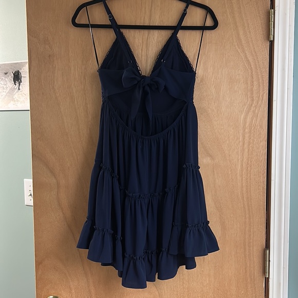Navy mini summer dress - Picture 4 of 5